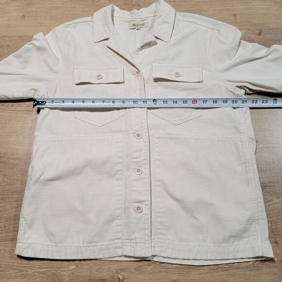 Madewell Size Medium Drakefield Shirt Jacket in Vintage Canvas Boho Pockets Top - Picture 10 of 10